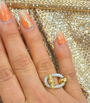 Linked Eleganze Gold Ring - Palazzo Couture Online