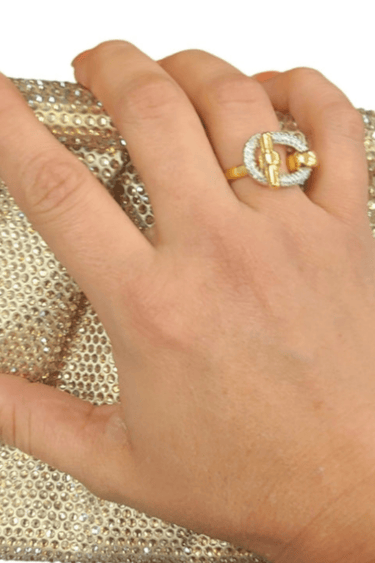 Linked Eleganze Gold Ring - Palazzo Couture Online