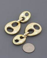 Linked Oval Cutout Drop Earrings | Palazzo Couture