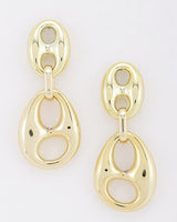 Linked Oval Cutout Drop Earrings | Palazzo Couture
