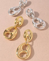 Linked Oval Cutout Drop Earrings | Palazzo Couture