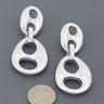 Linked Oval Cutout Drop Earrings | Palazzo Couture