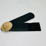 Lion Accent Gold Buckle Elastic Belt (Black) for women - fashion belt by Palazzo Couture