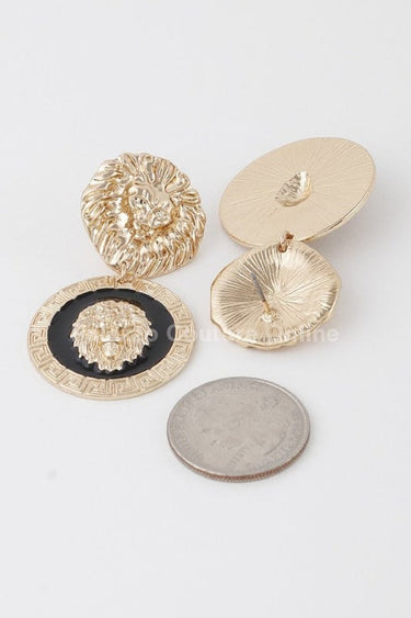 Lion Emblem Earrings - Palazzo Couture Online