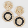 Lion Emblem Earrings - Palazzo Couture Online