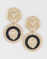 Lion Emblem Earrings for women - fashion jewelry by Palazzo Couture