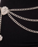Lioness Chain Belt with Draped Chains and Lion Detail - view 3