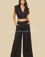 Lithuania Lace top Pant Set - Palazzo Couture Online