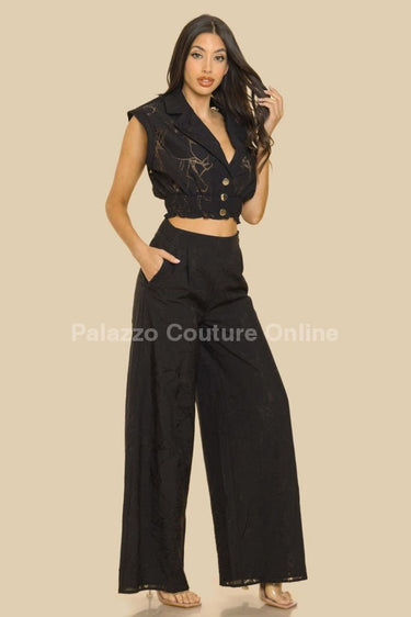 Lithuania Lace top Pant Set - Palazzo Couture Online