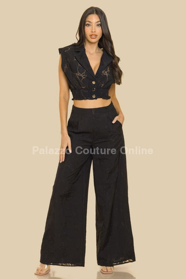 Lithuania Lace top Pant Set - Palazzo Couture Online