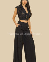 Lithuania Lace top Pant Set - Palazzo Couture Online