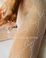 The Little Details Fishnet Tights (Nude) for women - fashion hosiery by Palazzo Couture