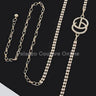 CG Logo Rhinestone Dainty Chain Belt (Gold) for women - fashion belt by Palazzo Couture