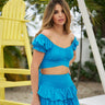 Lightweight Blue cotton crop top