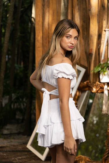 Soft cotton White crop top design