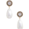 Long Pearl Greek Pattern Earring for women - fashion jewelry by Palazzo Couture