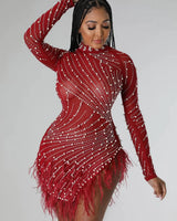 Look at Me Burgundy Mini Dress close up detail of elegant design