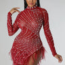 Look at Me Burgundy Mini Dress front view showing mini dress silhouette
