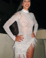 Look at Me Mini Dress (white) - Palazzo Couture Online