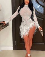 Look at Me Mini Dress (white) - Palazzo Couture Online