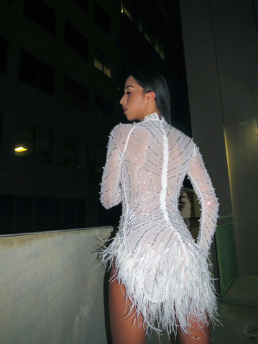 Look at Me Mini Dress (white) - Palazzo Couture Online