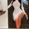 Look at Me Mini Dress (white) front view showing mini dress silhouette