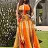 Looking Amazing Maxi Dress (Orange) - Palazzo Couture Online