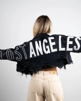 Lost Angeles Denim Jacket (Black) for women - stylish outerwear by Palazzo Couture