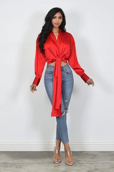 So Lovable Top (Red) for women - crop top by Palazzo Couture