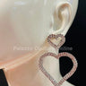 Love Heart Earring Hanging Hearts (Silver) - Palazzo Couture Online