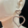 Love Heart Earring Hanging Hearts (Silver) for women - fashion jewelry by Palazzo Couture