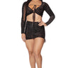 Love Mine Style Black Skirt Set front view showing complete two piece skirt set
