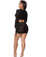 Love Mine Style Black Skirt Set side view showing skirt silhouette and fit