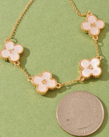 Love Mother of Pearl Clover Bracelet- Gold Cream - stylish accessory for every outfit