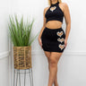 Love Notes Skirt Set (Black) - Palazzo Couture Online
