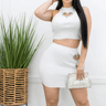 Love Notes Skirt Set (White) - Palazzo Couture Online