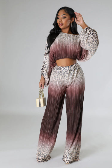 Love You A Latte Ruched Pant Set with One Shoulder Top showing coordinated top and pants construction