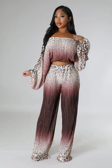 Love You A Latte Ruched Pant Set with One Shoulder Top close up of one shoulder top design and fabric detail