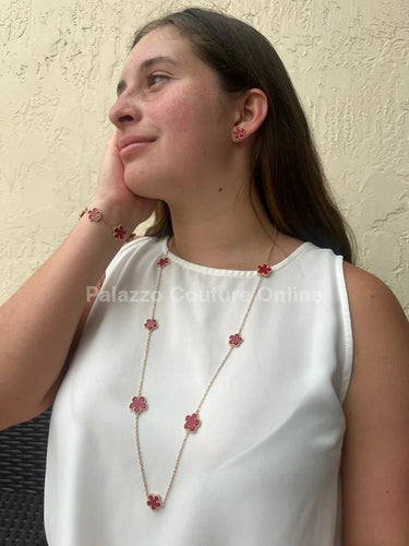 Be Loyal  Long Necklace 36” (Red) - women's statement jewelry