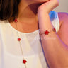 Be Loyal  Long Necklace 36” (Red) for women - fashion jewelry by Palazzo Couture