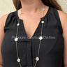 Be Loyal Long Necklace 36” (White) for women - fashion jewelry by Palazzo Couture