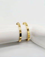 Lucky Clover Narrow Enamel Hinged Bangle Clover (Black) - trendy women's jewelry