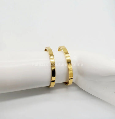Lucky Clover Narrow Enamel Hinged Bangle Clover (Black) - trendy women's jewelry