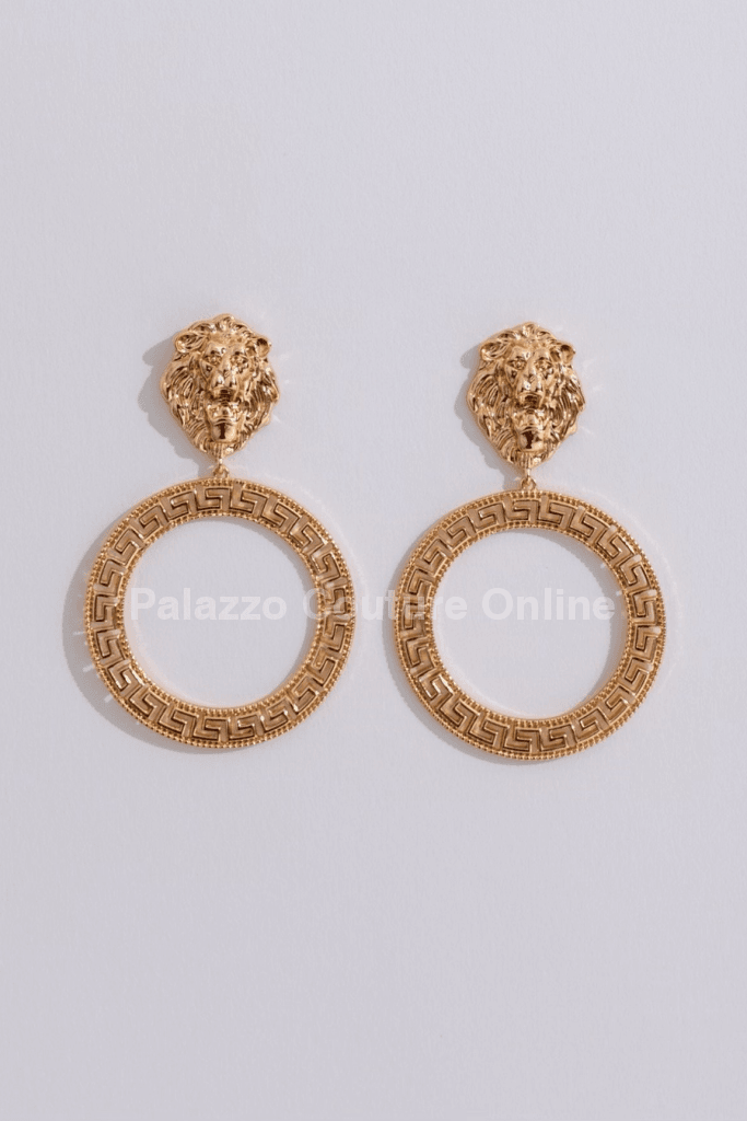 Lucky Lion Earring One Size / Gold Earrings