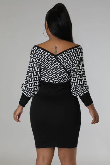 Women's Shoulder V Neck mini dress from Palazzo Couture collection