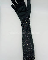 Lumix Gloves (Rhinestone Black) - Palazzo Couture Online