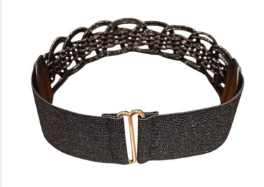 Luna wave Belt - Black - Palazzo Couture Online