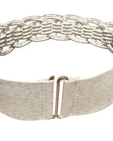 Luna Wave Elastic Waist Belt in Silver - trendy women's fashion belt