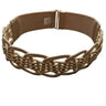 Luna Wave Gold Waist Belt with Braided Elastic Design for women - fashion belt by Palazzo Couture