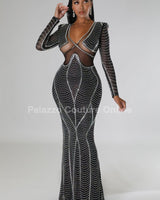 Lurice Dress (Black) - Palazzo Couture Online